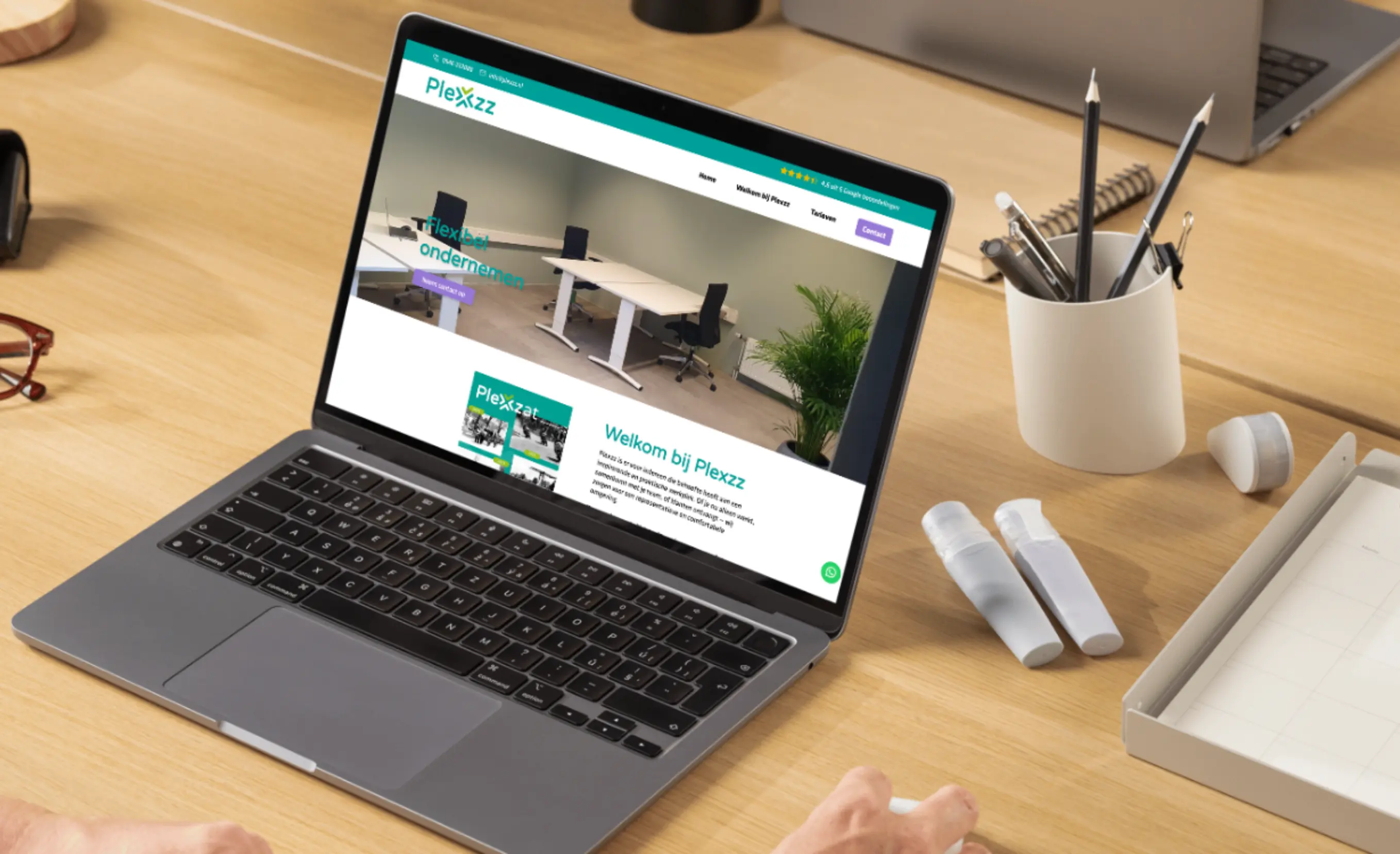 Onepager voor Plexzz.nl